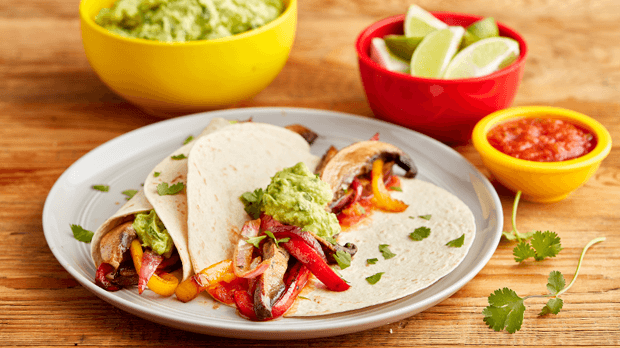 Vegane Fajitas mit Portobello-Champignons und Pfeffer