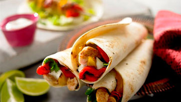 BBQ Fajita-Spiesse mit gegrilltem Gemüse