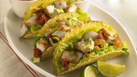Tacos de poisson au citron vert et à la coriandre