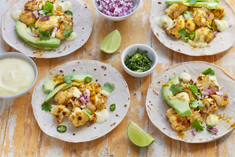 Tacos végétariens de chou-fleur